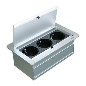 Metalline Klip-Line Naturel Eloksal Bas Aç Priz Sistemi