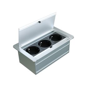 Metalline Klip-Line Naturel Eloksal Bas Aç Priz Sistemi