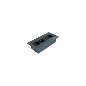 Metalline Sole-Line Antrasit Dönmeli Masaüstü USB Priz Kutusu