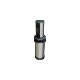 Metalline Tower-Line Antrasit Bas Aç Masaüstü USB Priz Kutusu