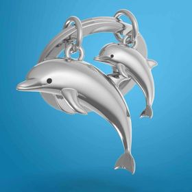 Metalmorphose MTM145-06 Gümüş Anne Bebek Yunus Anahtarlık