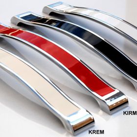 Metax Kida 224 mm Krom Siyah Mobilya Kulp