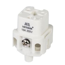 Mete 29004 3x10A 2P E Arka Girişli Priz Çekirdeği