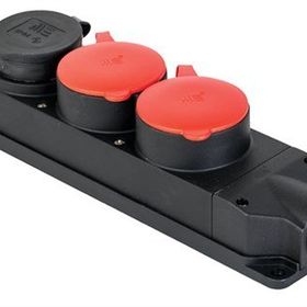 Mete 3x25A 1 Adet 1x16A 2 Adet Kauçuk 3'lü Grup Priz