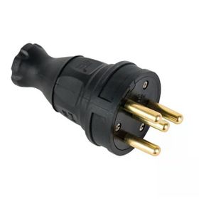 Mete 3x25A Kauçuk Düz Fiş