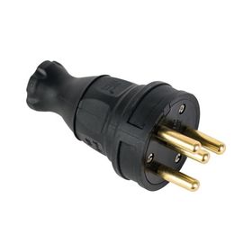 Mete 3x25A Kauçuk Düz Fiş