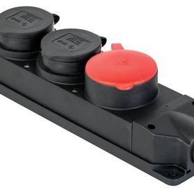 Mete 401054 3x25A 1 Adet 1x16A Adet Kauçuk 3'lü Grup Priz