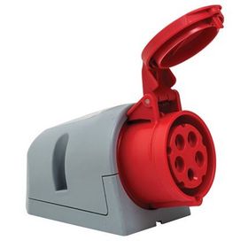 Mete 5x16A IP44 3P+N+E Eğik Gövdeli Duvar Prizi