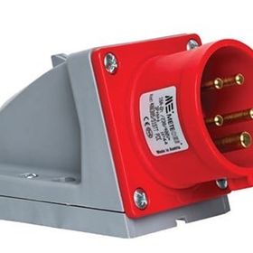 Mete 5x16A IP44 3P+N+E Eğik Gövdeli Duvar Prizi