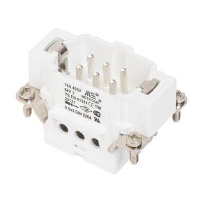 Mete Enerji 29121 6x16A 6P+E 400V Alüminyum Gövdeli Vida Bağlantılı Fiş Çekirdeği