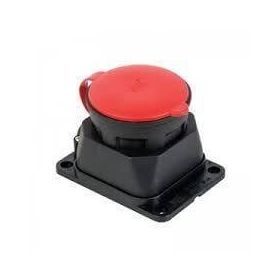 Mete Enerji 403003S 4x10A Geçişli Metal Mandal Çoklu Eğik Makine Prizi