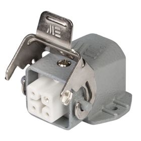 Mete Enerji 403003S 4x10A Geçişli Metal Mandal Çoklu Eğik Makine Prizi