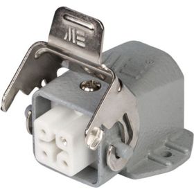 Mete Enerji 403003S 4x10A Geçişli Metal Mandal Çoklu Eğik Makine Prizi