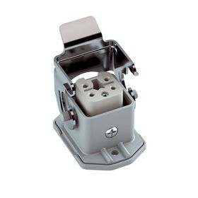 Mete Enerji 403011S 5x10A 4P+E 220-240V IP65 Alüminyum Gövdeli Arka Girişli Metal Mandallı Makine Prizi