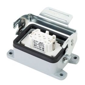 Mete Enerji 403090S 6x16A 6P+E 400V IP65 Alüminyum Gövdeli Metal Mandallı Makine Prizi