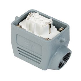 Mete Enerji 403092 6x16A 6P+E 400V IP65 Alüminyum Gövdeli Yan Girişli Uzatma Prizi