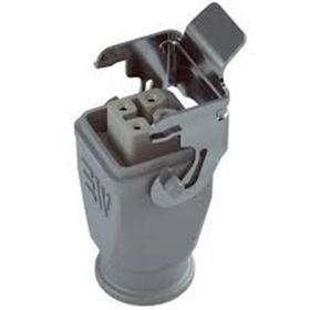 Mete Enerji 403272S 4x10A 3P+E 220-240V IP65 Alüminyum Gövdeli Arka Giriş Metal Mandallı Uzatma Prizi