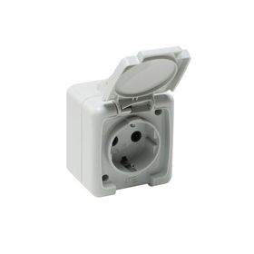 Mete Enerji 40500505 IP54 Nemliyer için Kapaklı Topraklı Priz