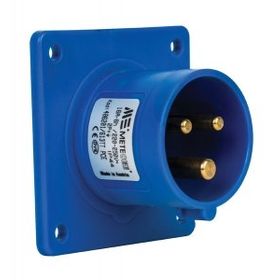 Mete Enerji 406201V 3x16A Ip44 Flanslı Vidalı Bağlantı Makine Fişi