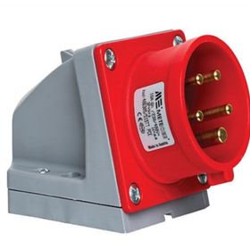 Mete Enerji 406305V 5x16A Ip44 Eğik Gövdeli Vidalı Bağlantı Duvar Fişi