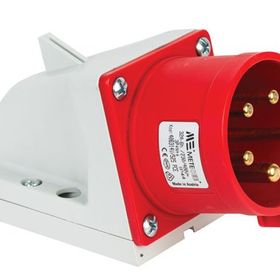 Mete Enerji 406313V 4x32A 3P+E 6h/50-60Hz 380-415 Watt IP67 Cee Norm Vida Bağlantılı Eğik Gövdeli Duvar Fişi