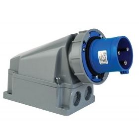 Mete Enerji 406316V 5x32A 3P+N+E 6h/50-60Hz 380-415 Watt IP67 Cee Norm Vida Bağlantılı Eğik Gövdeli Duvar Fişi