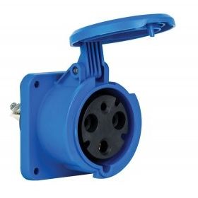 Mete Enerji 406526 3x63A 2P+E 6h/50-60Hz 220-240 Watt IP44 Cee Norm Pilot Kontaklı Düz Makine Prizi