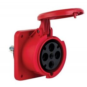 Mete Enerji 406530 4x63A 3P+E 6h/50-60Hz 380 415 Watt IP44 Cee Norm Pilot Kontaklı Düz Makine Prizi