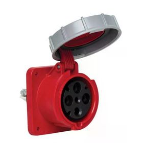 Mete Enerji 406532 4x63A 3P+E 6h/50-60Hz 380 415 Watt IP67 Cee Norm Pilot Kontaklı Düz Makine Prizi