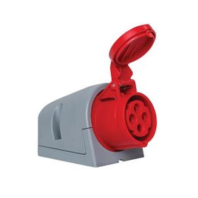 Mete Enerji 406605 4x16A 3P+E 5h/50-60Hz 380-415V IP44 Cee Norm Hızlı Bağlantılı Eğik Gövdeli Duvar Prizi