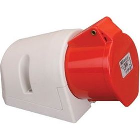 Mete Enerji 406607V 5x16A Ip44 Eğik Gövdeli Vidalı Bağlantı Duvar Prizi