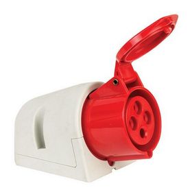 Mete Enerji 406614V 4x32A 3P+E 6h/50-60Hz 380 415 Watt IP44 Cee Norm Vida Bağlantılı Eğik Gövdeli Duvar Prizi
