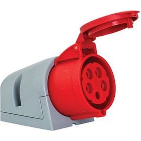 Mete Enerji 406616V 5x32A Ip44 Eğik Gövdeli Vidalı Bağlantı Duvar Prizi