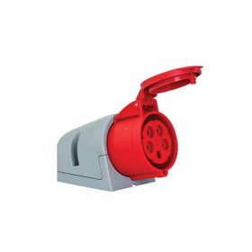 Mete Enerji 406616V 5x32A Ip44 Eğik Gövdeli Vidalı Bağlantı Duvar Prizi
