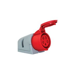 Mete Enerji 406616V 5x32A Ip44 Eğik Gövdeli Vidalı Bağlantı Duvar Prizi
