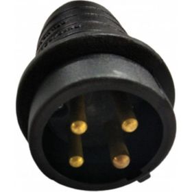 Mete Enerji IP44 3X16A 6 Adet Siyah Kauçuk Düz Fiş