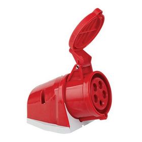 Mete Enerji T112002 5x32A 3P+N+E 6h/50-60Hz 380 415 Watt IP44 Cee Norm Hızlı Bağlantılı Eğik Gövdeli Duvar Prizi