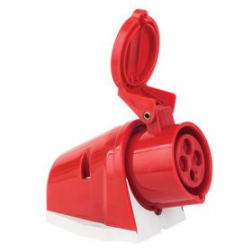 Mete Enerji T11905V 4x16A 3P+E 6h/50-60Hz 380 415 Watt IP44 Cee Norm Vida Bağlantılı Eğik Gövdeli Duvar Prizi
