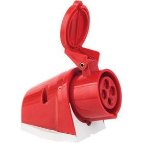 Mete Enerji T11905V 4x16A 3P+E 6h/50-60Hz 380 415 Watt IP44 Cee Norm Vida Bağlantılı Eğik Gövdeli Duvar Prizi