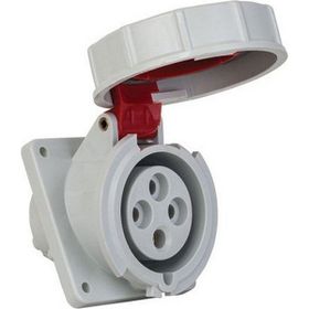 Mete Enerji T120141V 4x32A 3P+E 6h/50-60Hz 380-415V IP67 Cee Norm Vida Bağlantılı Eğik Makine Prizi
