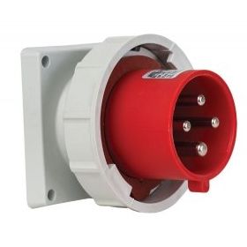 Mete Enerji T28167V 4x32A 3P+E 6h/50-60Hz 380-415 Watt IP67 Cee Norm Vida Bağlantılı Düz Makine Fişi