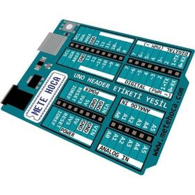 Mete Hoca Yeşil Arduino Uno Header Etiketi