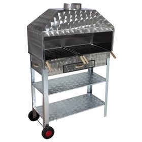 METEHAN MTH-210 Geniş Aile Boy Davlumbazlı 2 Teker Maltız Izgaralı Mangal
