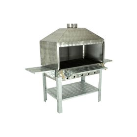Metehan Mth-302 Davlumbazlı Bacalı Kanatlı Lüx Krom Mangal