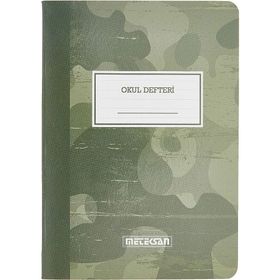 Meteksan A5 Kamuflaj Baskılı 60 Yaprak Çizgili Defter