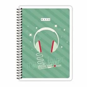 Meteksan Gate A4 120 Yaprak Kareli PP Kapak Spiralli Defter