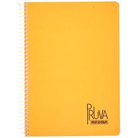 Meteksan Pruva A4 Pet Spiralli Karton Kapaklı 144 Yaprak Turuncu Çizgili Defter