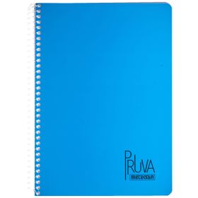 Meteksan Pruva A4 Pet Spiralli Mavi Karton Kapaklı Defter 144 Yaprak Çizgili