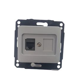 Metesan 1XRJ45 12 Adet Kelebek Metalik Gri Priz