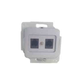 Metesan 2XRJ11 5 Adet Kelebek Metalik Gri Telefon Priz